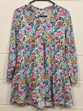 Crown & Ivy Kids Floral Print Long Sleeve dress